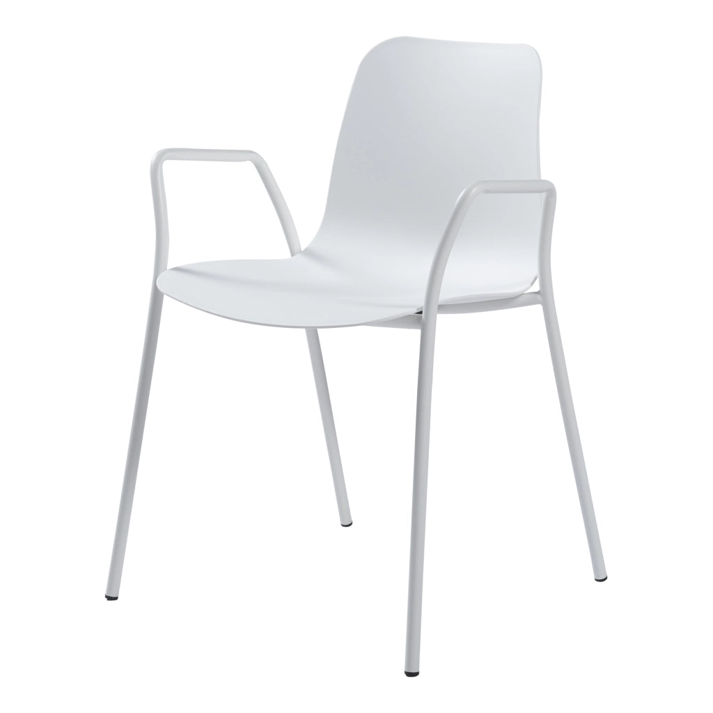 Sedia da Sala Kankaanpää Seduta Schienale Monoblocco - Bianco [en.casa]