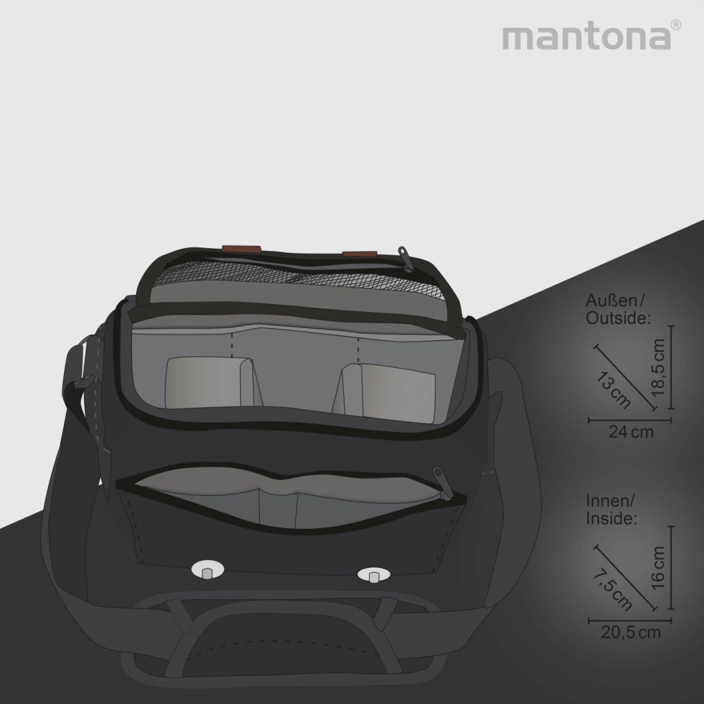 Mantona borsa fotografica Milano piccolo nero