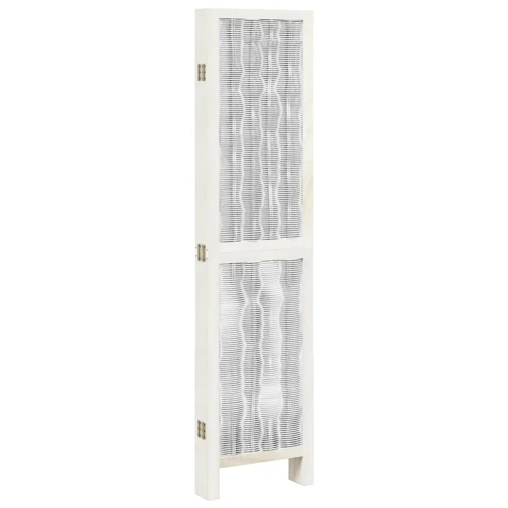 Divisorio Ambienti | Divider per stanze | Paravento 6Pannelli Bianco Legno Massello di Paulownia