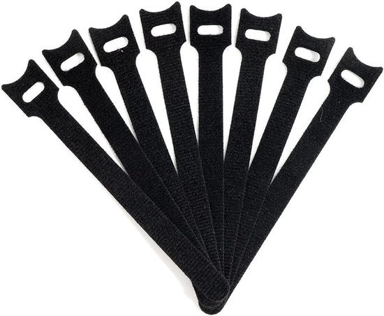 100 cavi elettrici in nylon con chiusura a molla - Nero