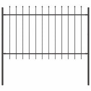 Recinzione per Giardino | Recinzione da cortile 2 pz Grigio 3,4 x 1 m