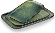 Servizi da tavola, 3 pezzi, set di piatti da ceramica resistenti a lavastoviglie e forno a microonde, piatti piatti, piatti da torta, piatti da dessert, piatti da colazione, verde
