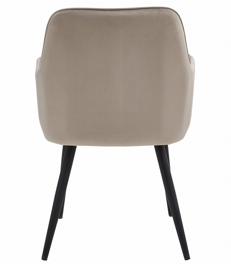 Sedia VALORA WAAV - Elegante velluto beige scuro per soggiorno, cucina, sala da pranzo
