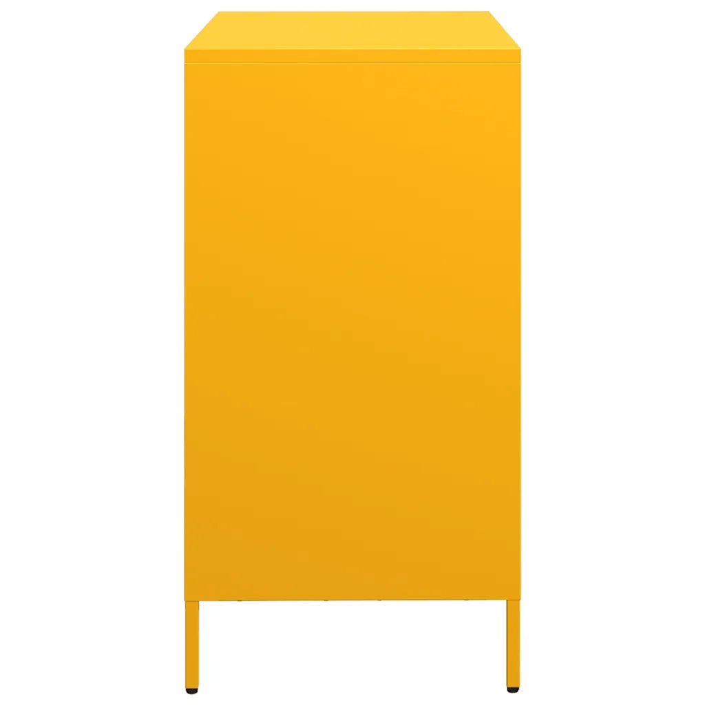 Credenza Giallo Senape 68x39x73,5 cm Acciaio Laminato a Freddo 851361