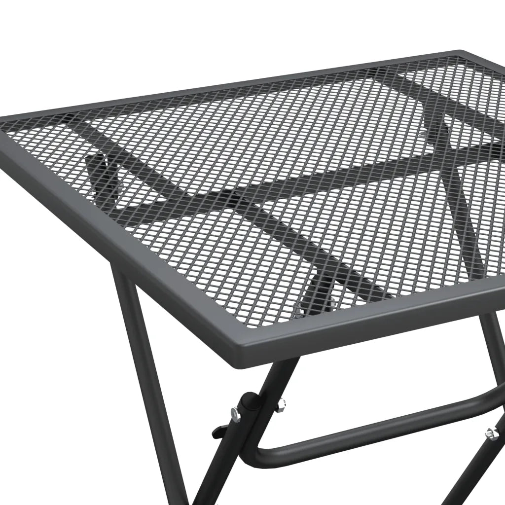 Set da Pranzo per Giardino 3pz Rete Metallica Espansa Antracite cod mxl 37571
