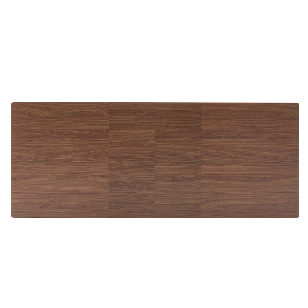 Tavolo da pranzo allungabile con 2 allunghe in MDF e finitura noce, per cucina e soggiorno 220 × 88,5 × 77 cm