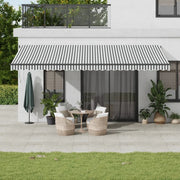 Tenda Retrattile Manuale con LED Antracite e Bianco 600x350 cm 3215821