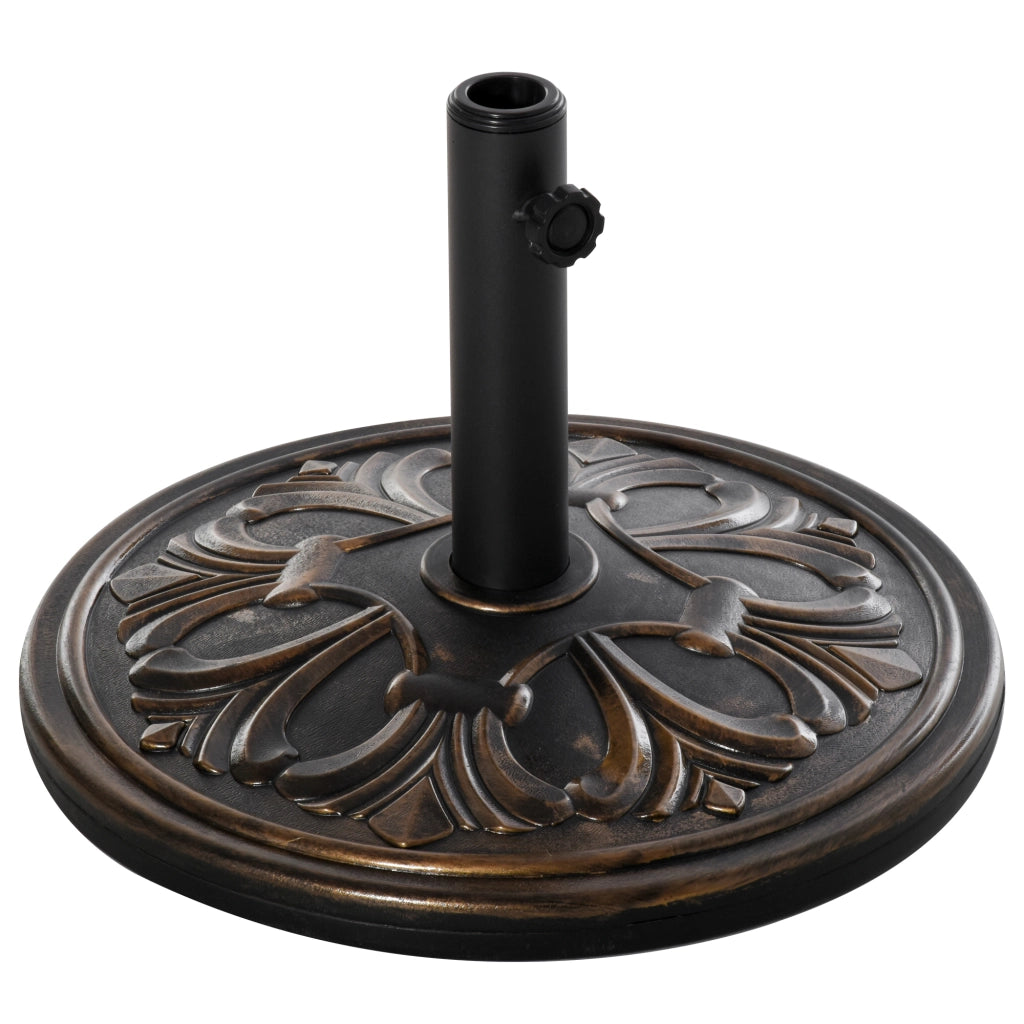 Base per ombrellone 13 kg con supporto per aste 35/38/48 mm ¨C zephmum ¨C bronzo antico