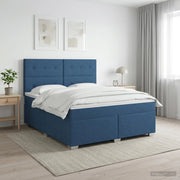 Letto box spring con materasso Blu 180 x 200 cm Tessuto 3453471