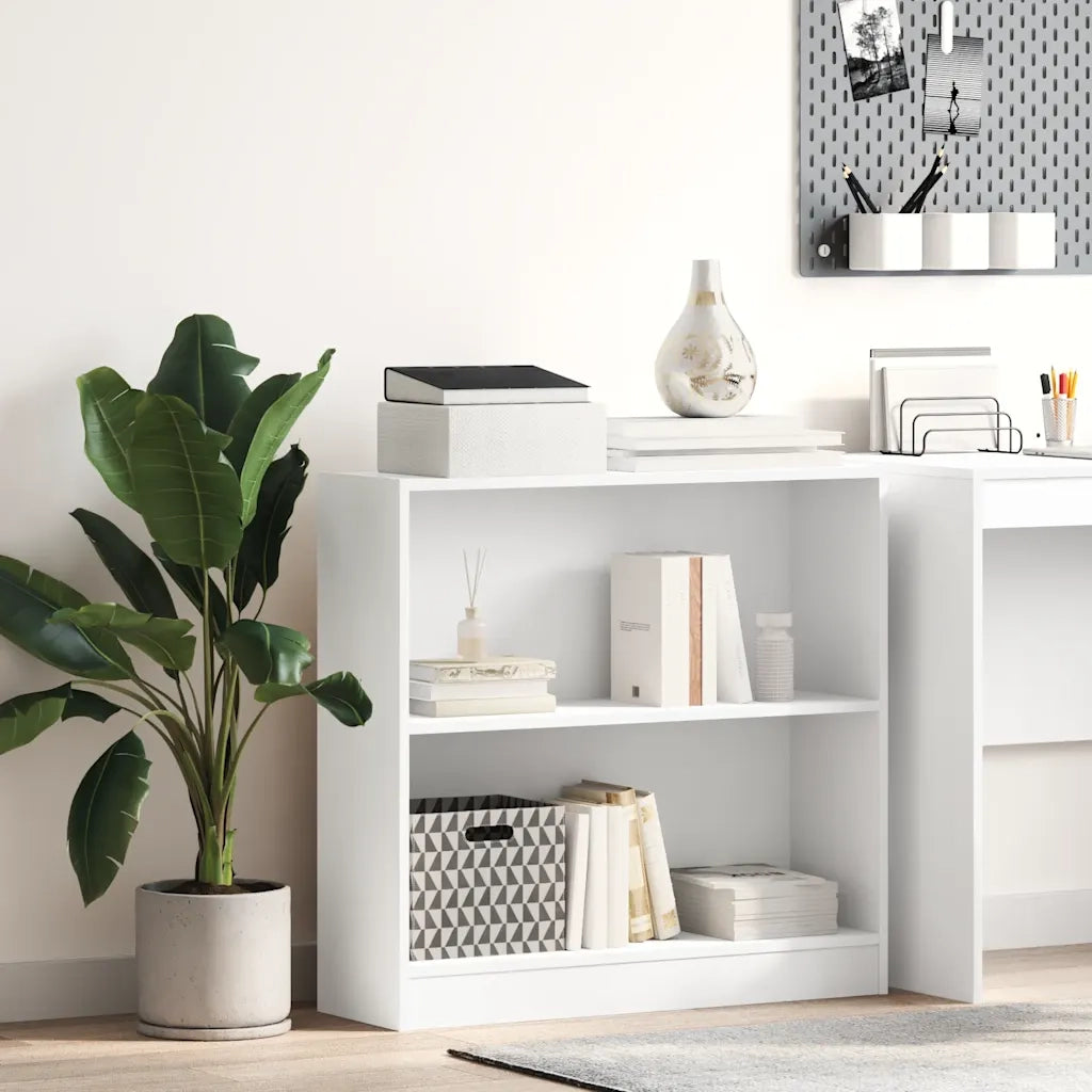 Libreria Bianca 80x24x75 cm in Legno Multistrato 800891