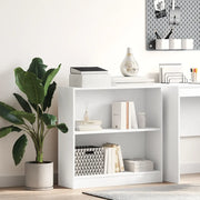 Libreria Bianca 80x24x75 cm in Legno Multistrato 800891