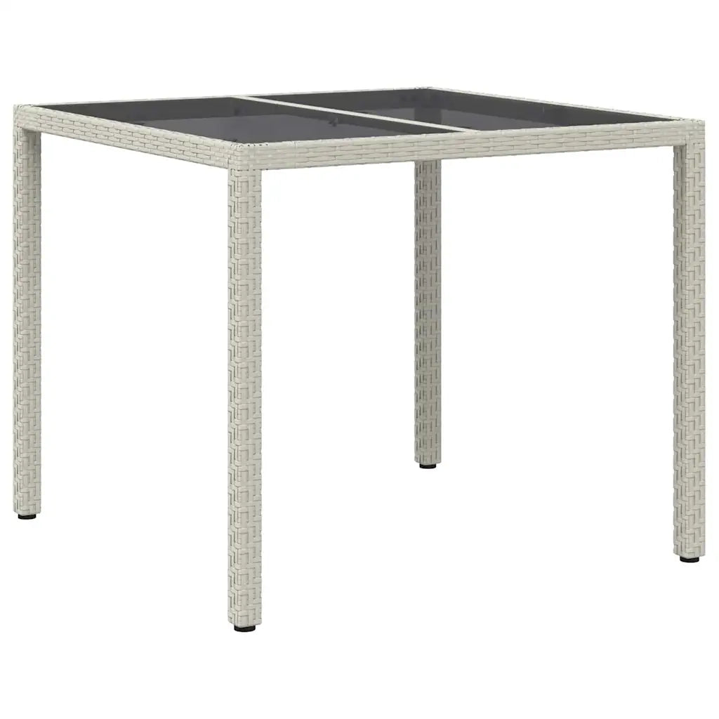 Tavolo da Giardino Bianco 90 x 90 x 75 cm polyrattan 362535