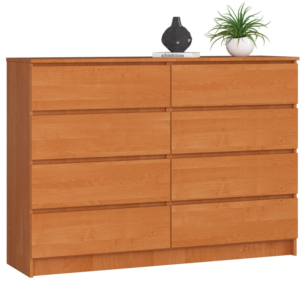 Cassettiera AKORD K140 Ontano 138 cm 8 cassetti 138x40x99 cm