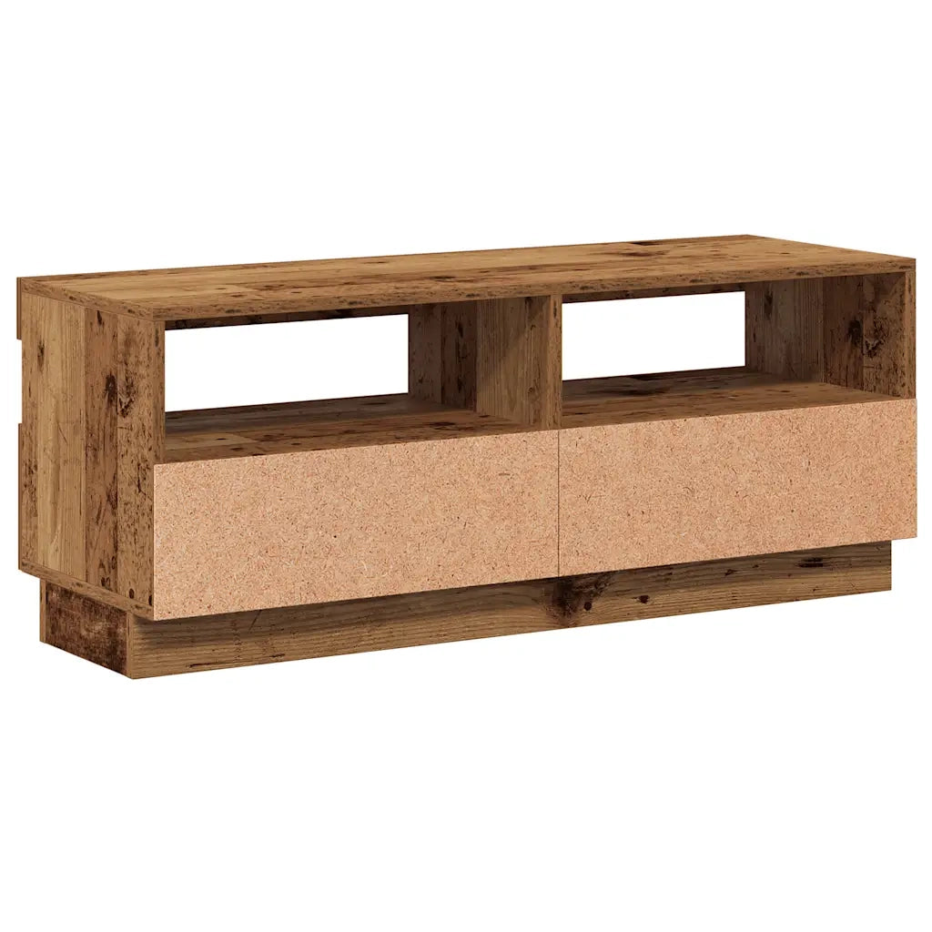 Mobile Porta TV con LED Legno Antico 100x35x40 cm Truciolato 856355