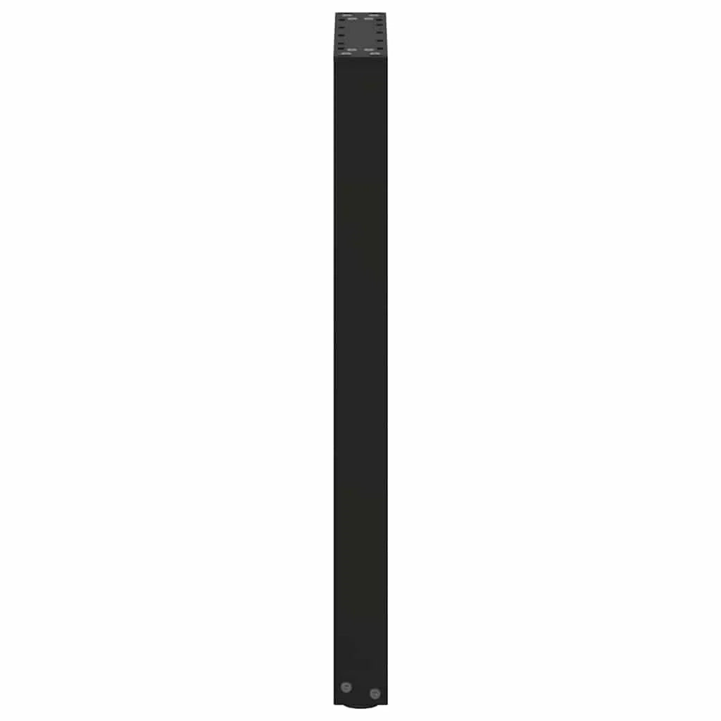 Set di 2 gambe per tavolo consolle a forma di U 38 x 73 cm con piedini regolabili design moderno acciaio nero 02_0057412