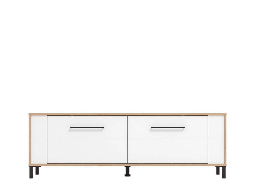 Nazzaro, Mobile Porta tv un Ripiano, 157x40x52h cm Marrone Rovere Nodi