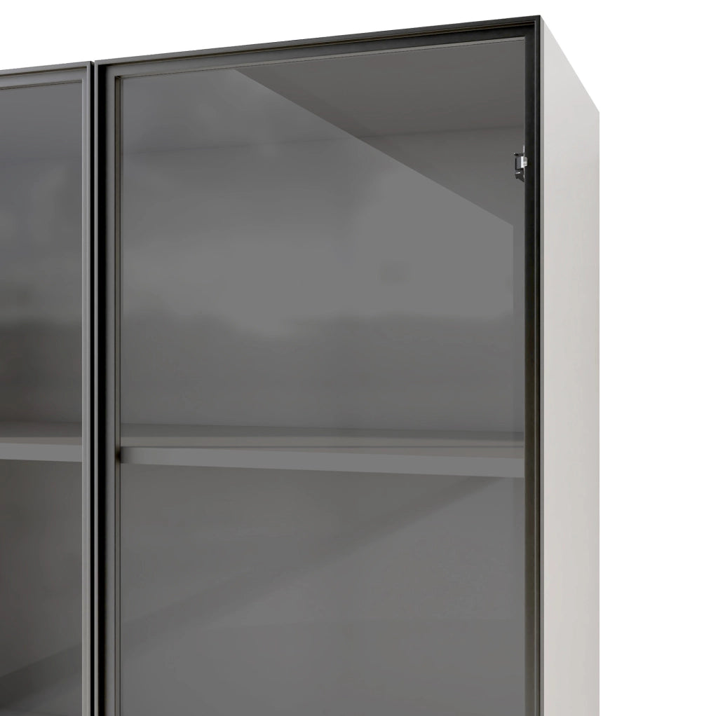 Vetrina LED modulare bianca 140 x 40 x 160 cm