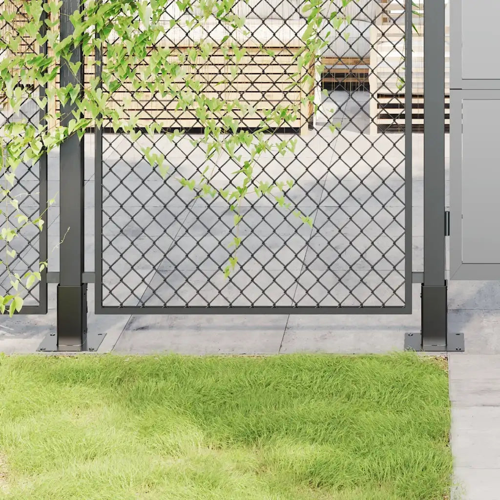 Basi per Pali Quadrati 4 pz 71x71 mm Acciaio Verniciato Polvere 42000024