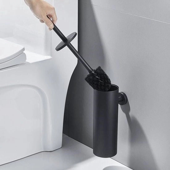Borsetta per installazione a parete – setole rigide, pulizia profonda – nero (1 pezzo)