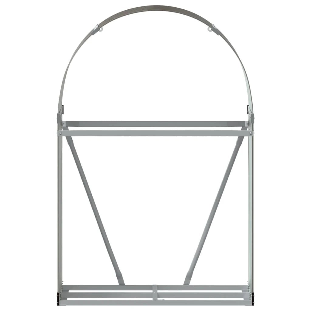 Portalegna 80 x 45 x 120 cm acciaio zincato marrone 02_0043784