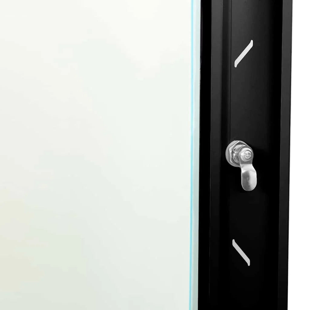 Armadio di rete a parete dal design industriale per ufficio 53 x 60 x 30 cm acciaio nero 02_0059077
