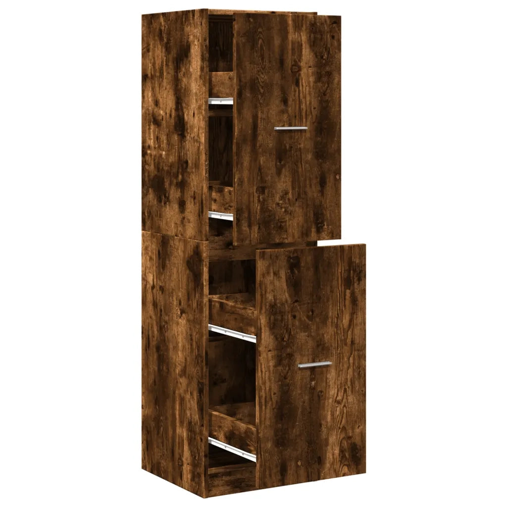Armadietto da Farmacia Rovere Fumo 40x41x144,5 cm in Truciolato 3309640