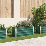 Letto Rialzato Giardino in Acciaio Zincato 100x40x45 cm Verde 44855
