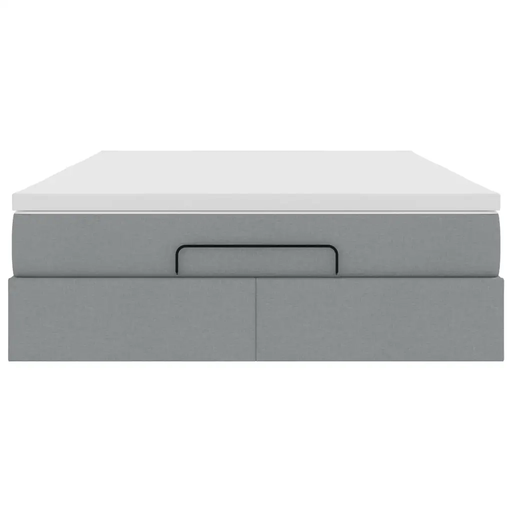 Struttura Letto Pouf con Materasso 140x190 cm in Tessuto
