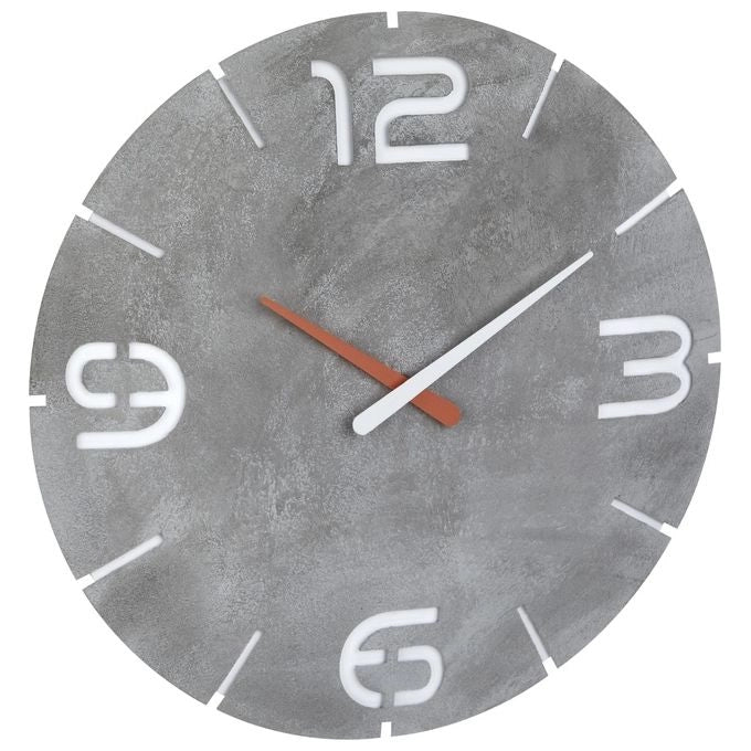 TFA 60.3536.15 CONTOUR Orologio da Parete Radiocomandato Design Industriale Effetto Cemento colore Bianco