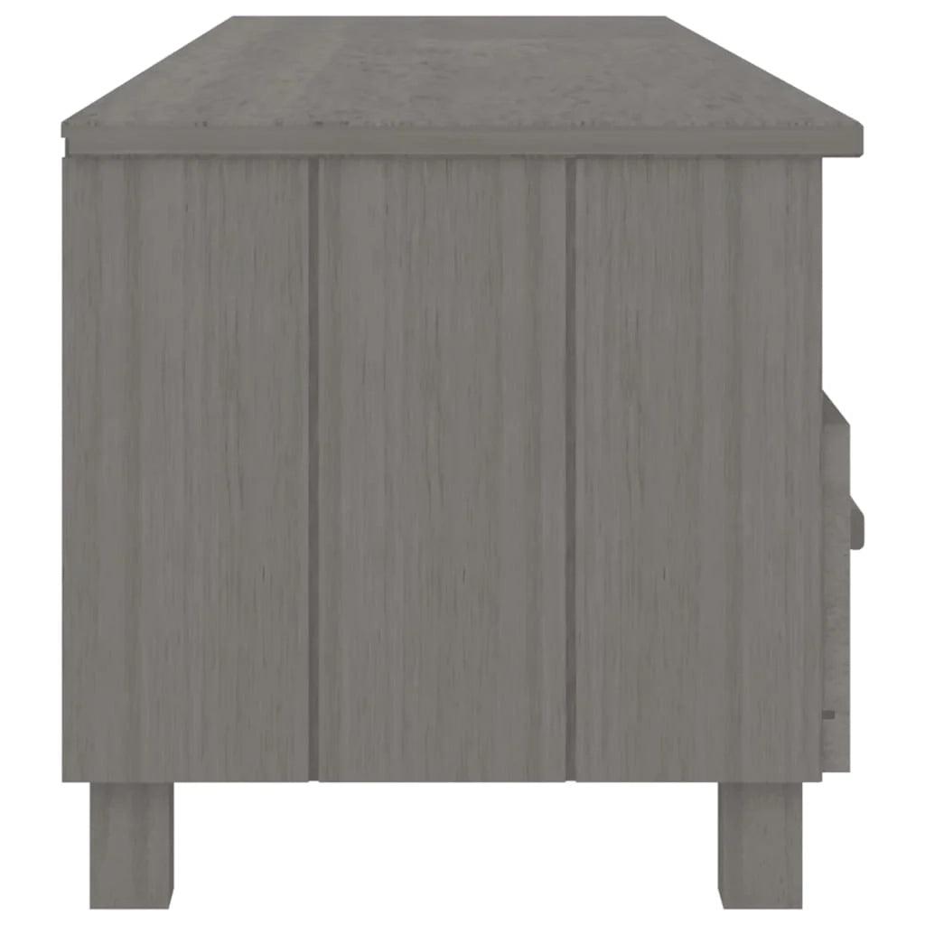Mobile TV multimediale scaffale TV credenza mobile TV sala da pranzo soggiorno camera da letto HAMAR light 158 x 40 x 40 cm legno di pino massiccio grigio 02_0027632