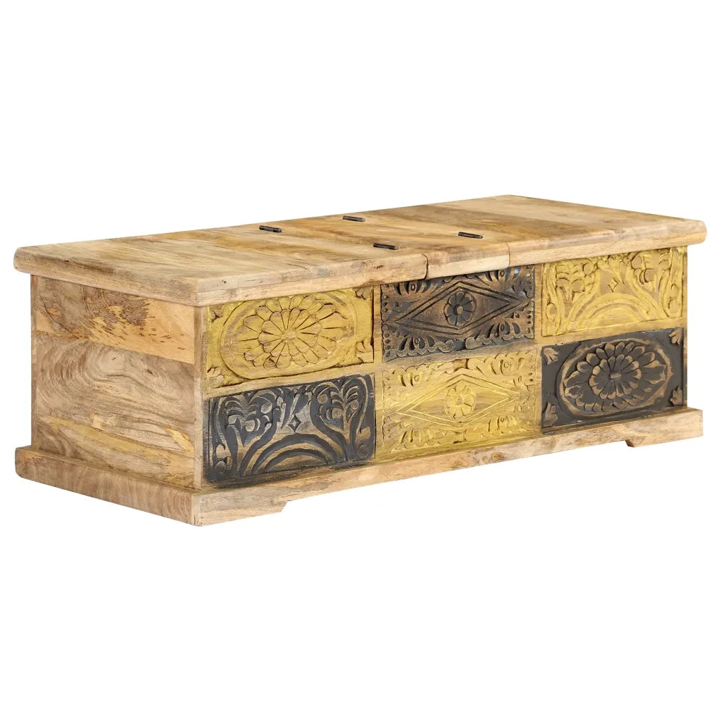 Tavolino da CaffÃ¨ 100x50x35 cm in Legno Massello di Mango cod mxl 21772