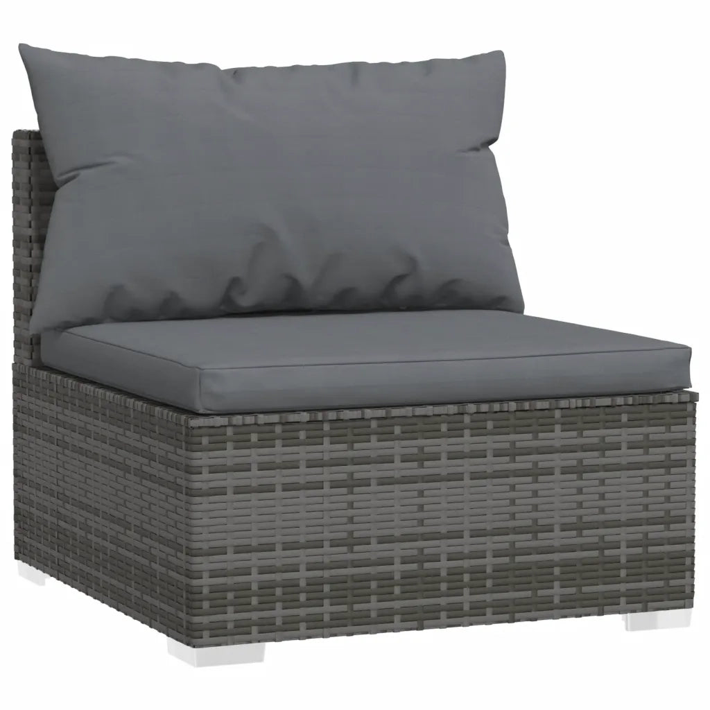 Set Divani da Giardino 12 pz con Cuscini in Polyrattan Grigio cod mxl 40375