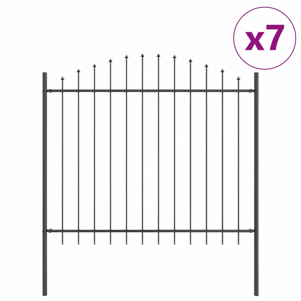 Recinzione per Giardino 7 pcs Grigio 170 x 190 cm