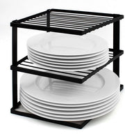 Organizzatore a Lame per Cucina - Supporto Angolare 25x25x19cm - Nero