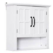 Armadietto da Bagno Pensile ¨C zephmum ¨C Bianco 60x20x58 cm