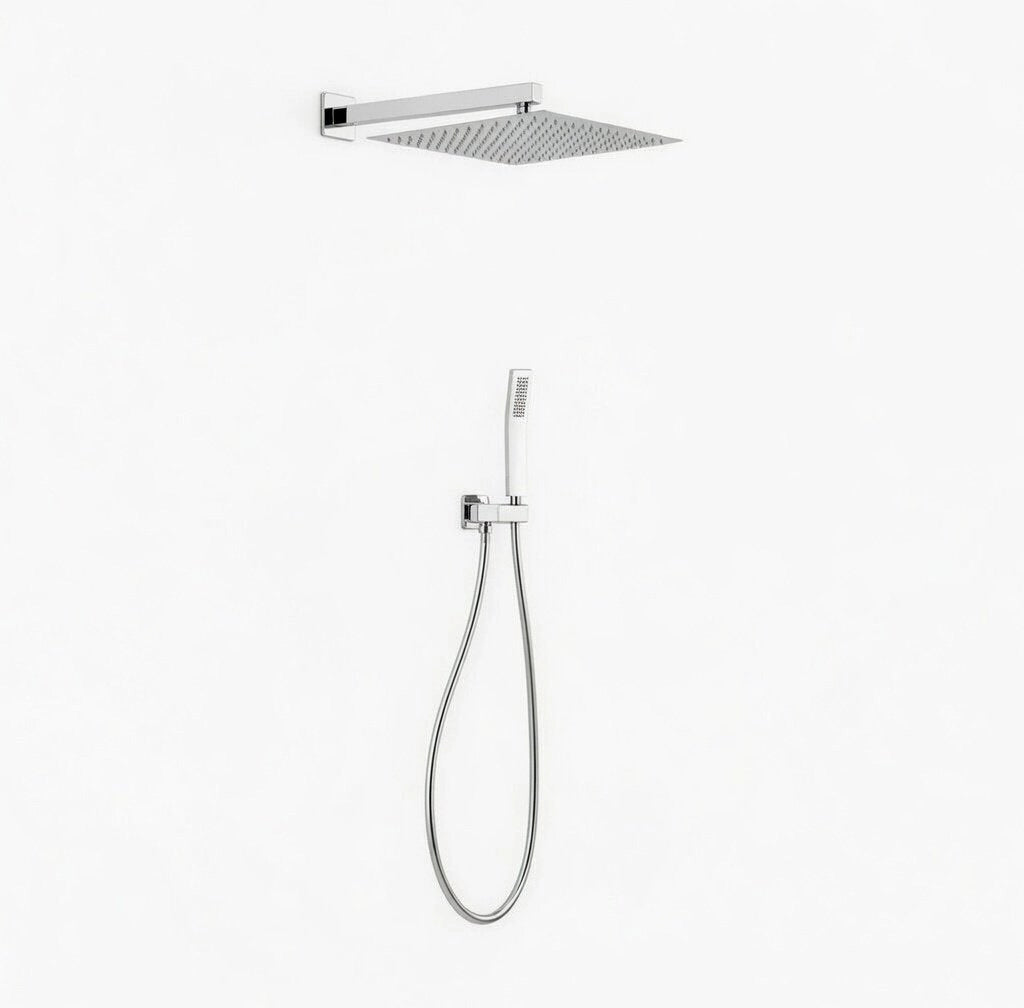 Set doccia completo di soffione quadrato 20x20 cm e set doccetta KZ-1004-2 MUMBAI - Cromato Lucido