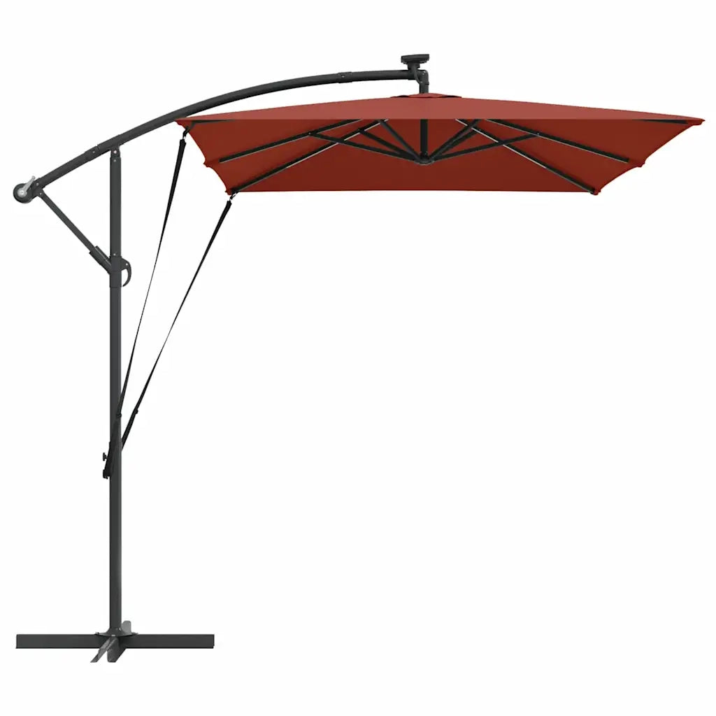 vidaXL Ombrello a bilanciere a forma di banana Terracotta