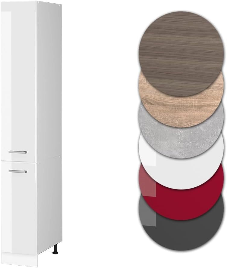 Armadio da farmacia R-Line, Bianco lucido, 30 cm, per la libera combinazione all'interno di sistemi cucina modulari