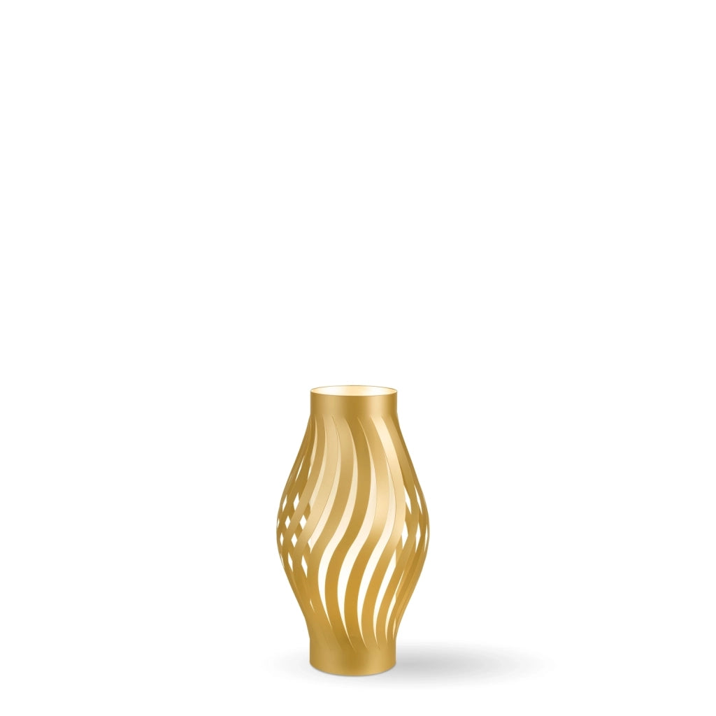Lampada Da Scrivania-Ufficio Moderna Helios Polilux ® New Gold 1 Luce E27 H40Cm