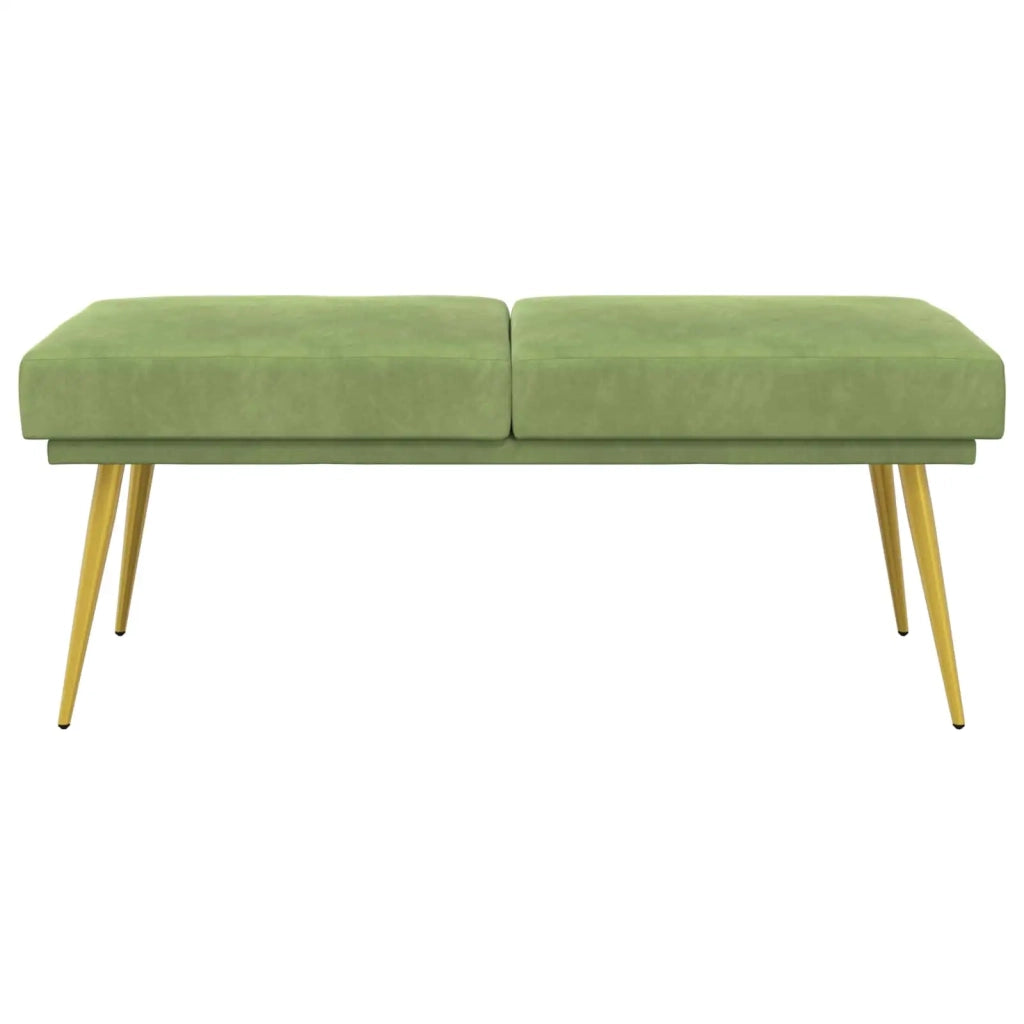 Panchina a doppio strato Verde chiaro 120 x 45 x 46 cm Velluto 42038588