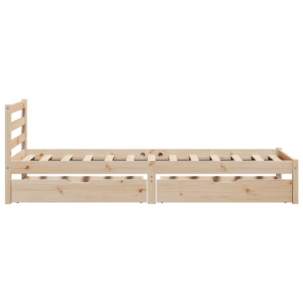 Letto senza Materasso 90x200 cm in Legno Massello di Pino