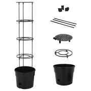Vaso a Torre per Pomodori Antracite Ã˜29,5x115 cm Polipropilene