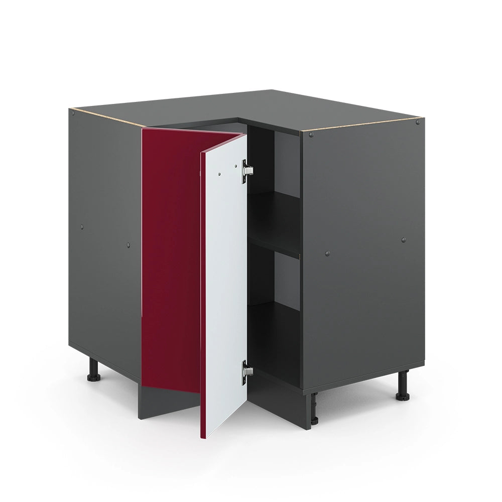 Vicco Mobile ad angolo cucina Rosso lucido 75.6 cm , PL Rovere