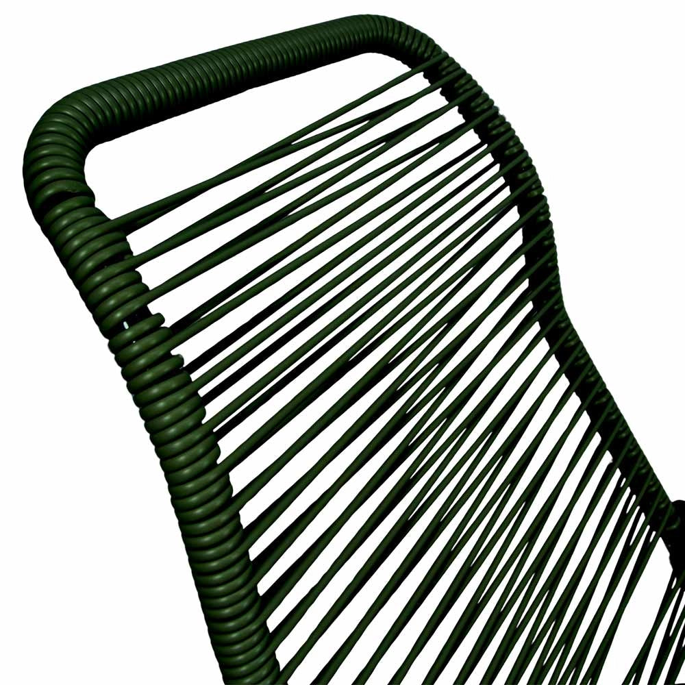 Sedia sdraio Lipari cordonata reclinabile in pvc color verde