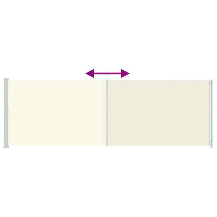 Tenda da Sole Laterale Retrattile per Patio 200x600 cm Crema cod mxl 23617
