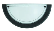 Applique bagno Rabalux Ufo nero vetro-opale E27 5163