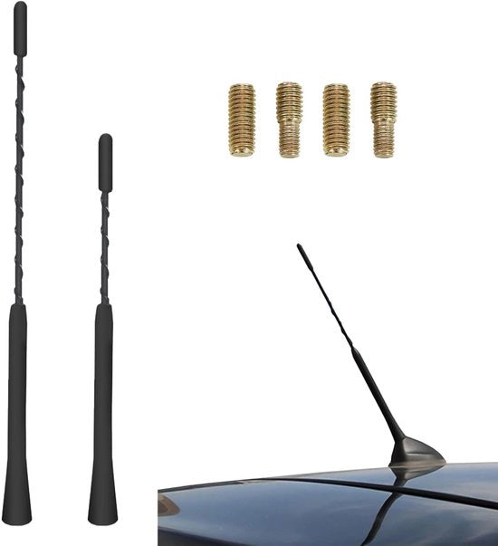 Antenna universale per auto - 2 pezzi - 22,8 cm / 28,5 cm - Antenna a stantuffo per auto