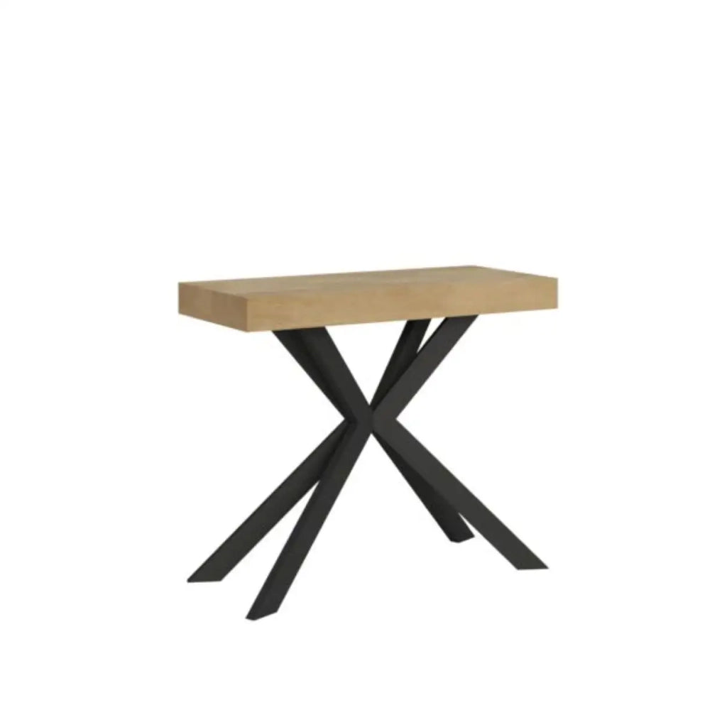 Consolle allungabile 90x40/196 cm Saki Small quercia natura gambe antracite