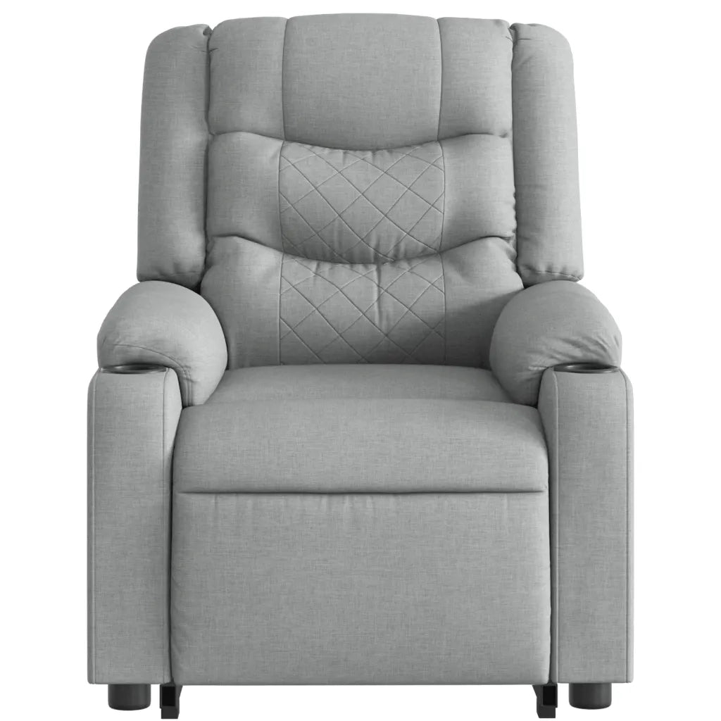 Poltrona Reclinante Alzapersona Elettrica Grigio Chiaro Tessuto 3206579