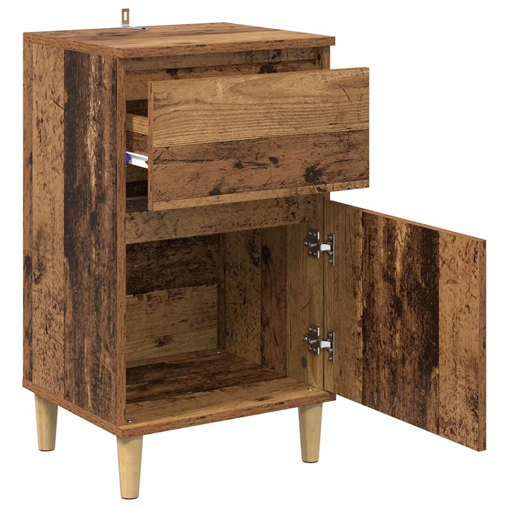 Armadio da Notte con cassetto Legno vecchio 40 x 35 x 70 cm 881233